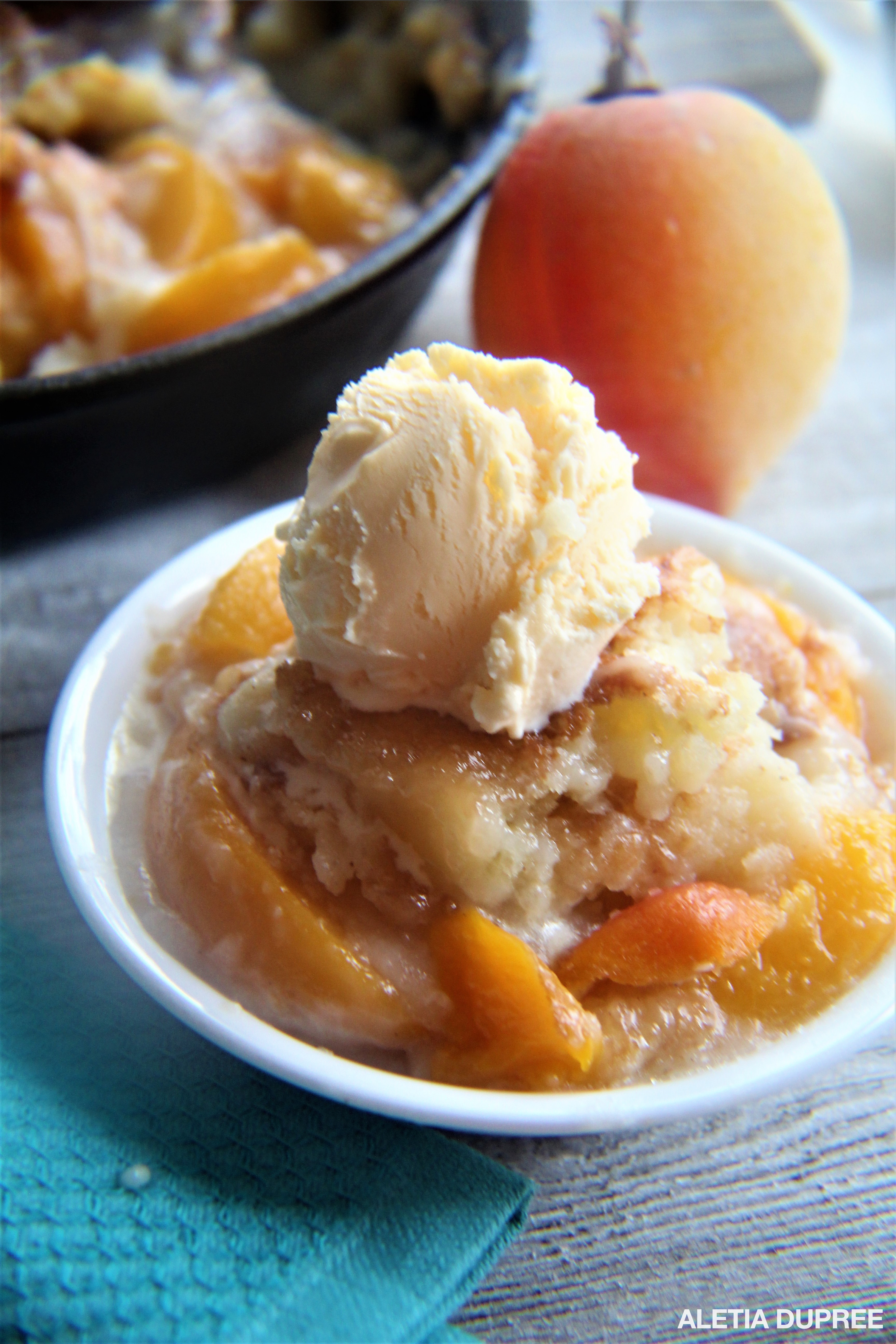 Easy Peach Cobbler Aletia DuPree